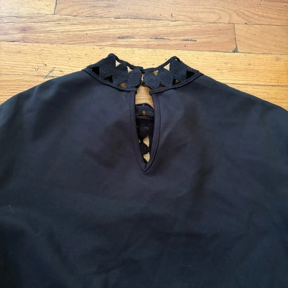Max Studio Laser Cut Black Dress Size Large